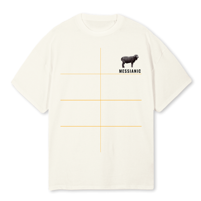 MESSIANIC LAMB TEE Cream Oversized Tee.