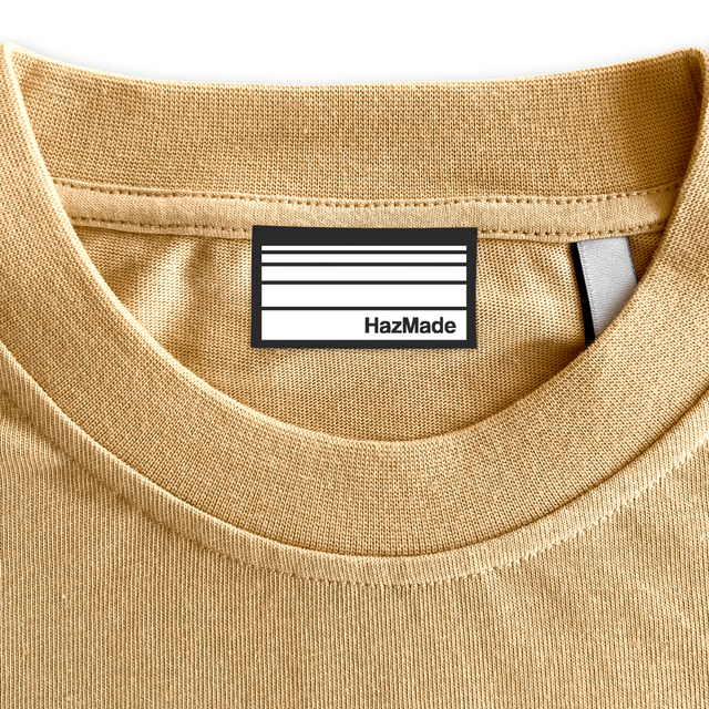 HAZMADE Custom Woven Neck Label.