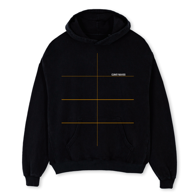 LOGOTYPE Black Oversized Hoodie.