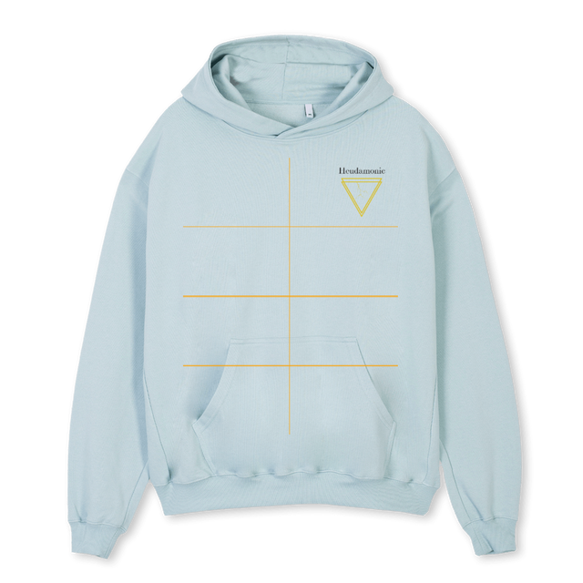TIME WISELY Cold Blue Oversized Hoodie.