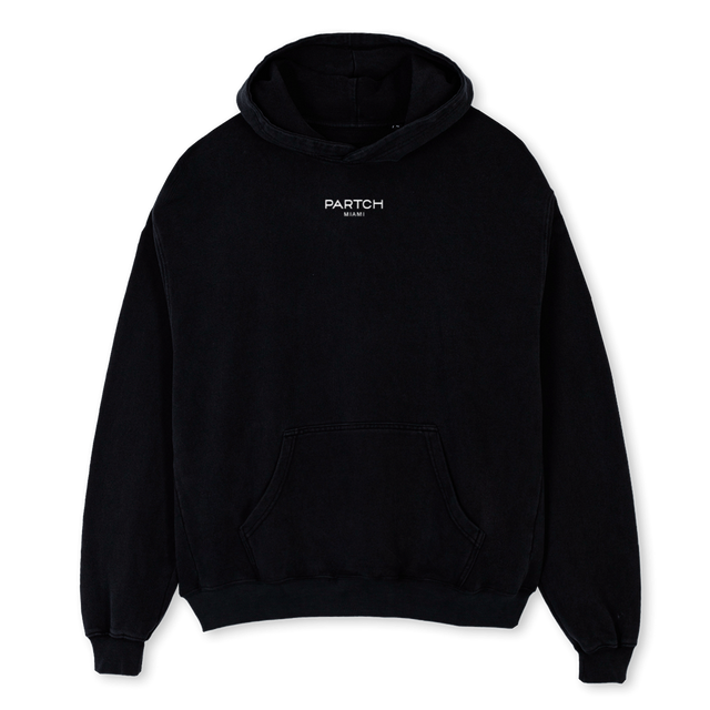 HOO OV BK PAR Black Oversized Hoodie.