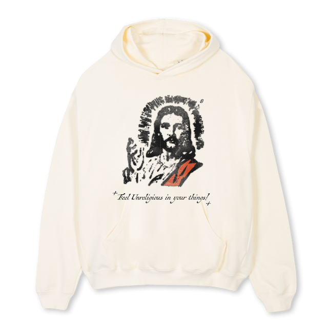 FALLING Cream Oversized Hoodie.