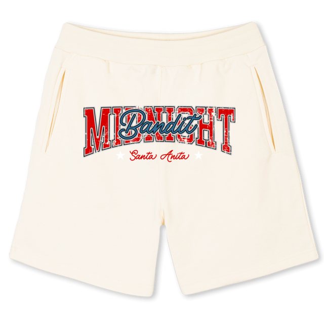 BOXING SHORTS Cream Sweatshorts.