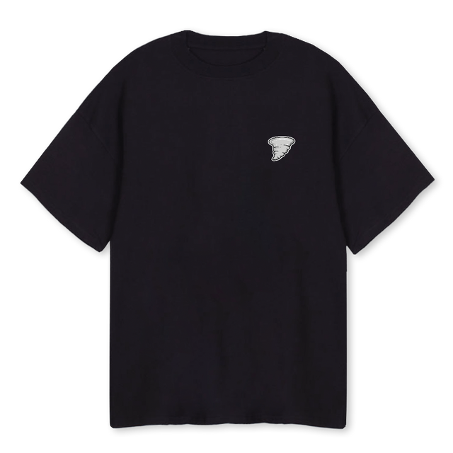 WOOOOSHTEE Black Oversized Tee.