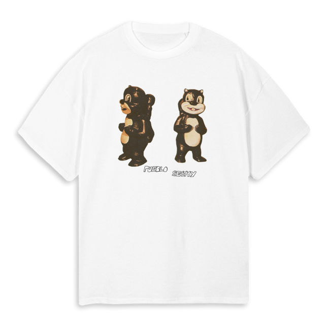 CHIPMUNKS White Oversized Tee.