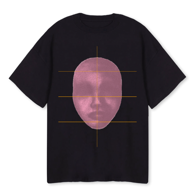 MISSING EXPRESSIONS Black Oversized Tee.