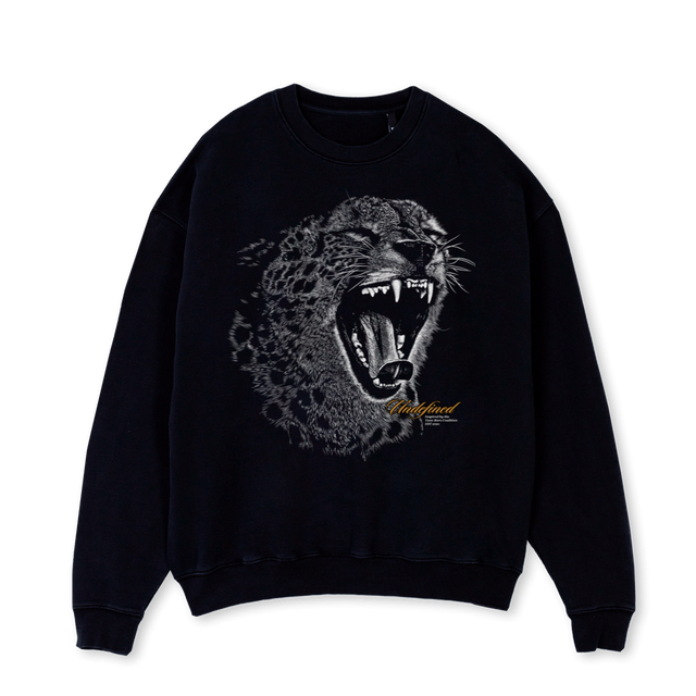 TANO BORA C Black Oversized Crewneck Sweater.