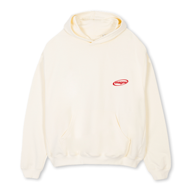 IMAGINETOURDEUXCREAM Cream Oversized Hoodie.