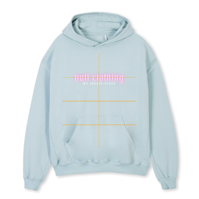 BULI CLOTHING Cold Blue Oversized Hoodie.