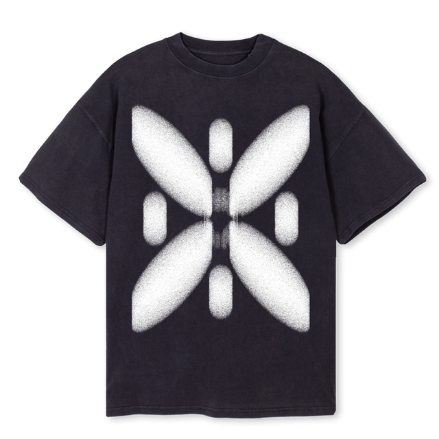EMBLEM T Vintage Black Oversized Tee.