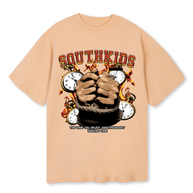 WASTED TIME TEEEE Sand Oversized Tee.