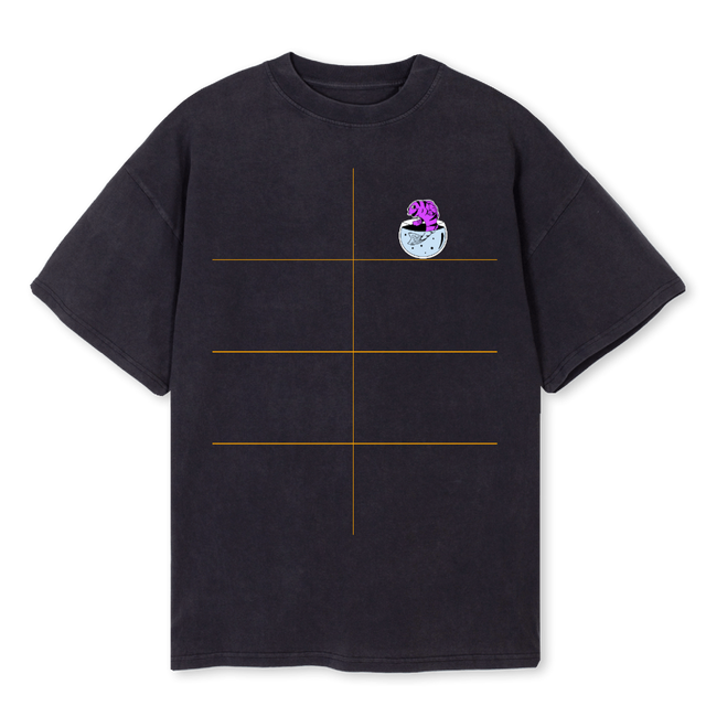 JCSPACE Vintage Black Oversized Tee.