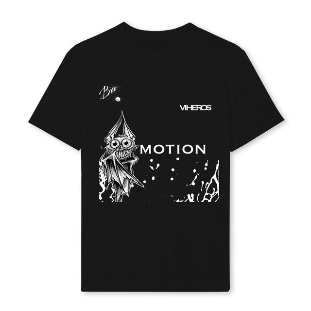 VIHEROS Black Regular Tee.