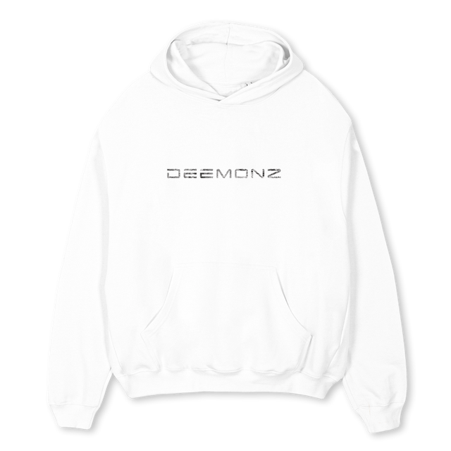 DEEMONZ White Oversized Hoodie.