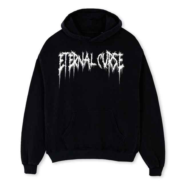 EC HOODIE Black Oversized Hoodie.