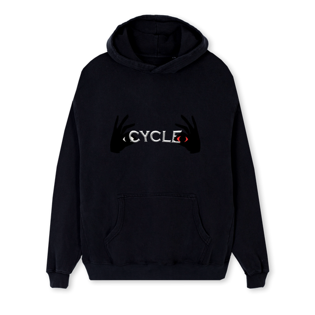 TRACKHOODIE Black Regular Hoodie.