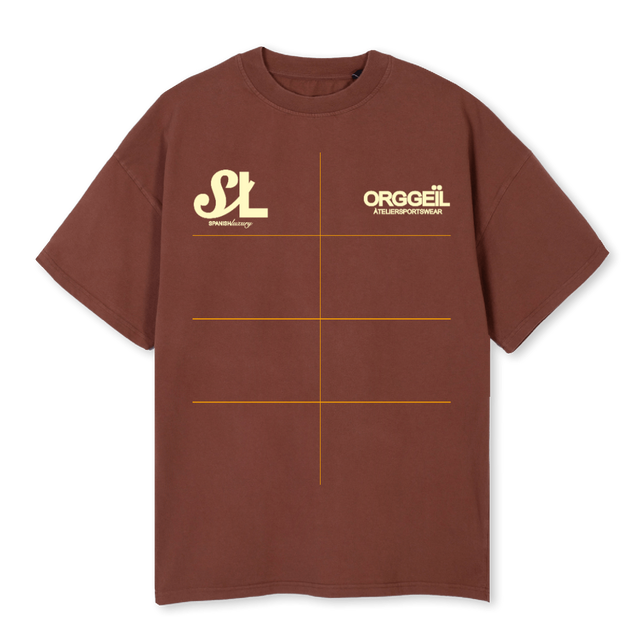 LLCBROWN Vintage Brown Oversized Tee.