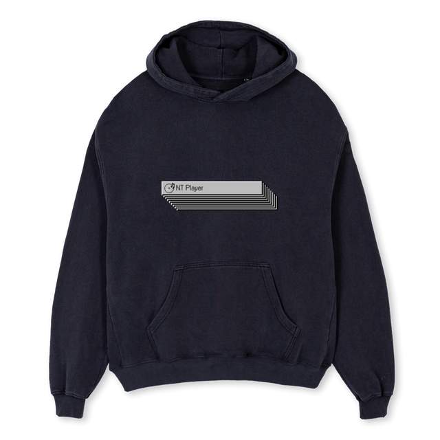 SWEATNTPLAYER Vintage Black Oversized Hoodie.