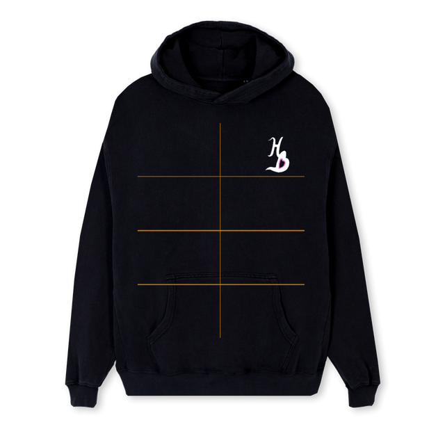 HAIRBITIOUS Black Regular Hoodie.