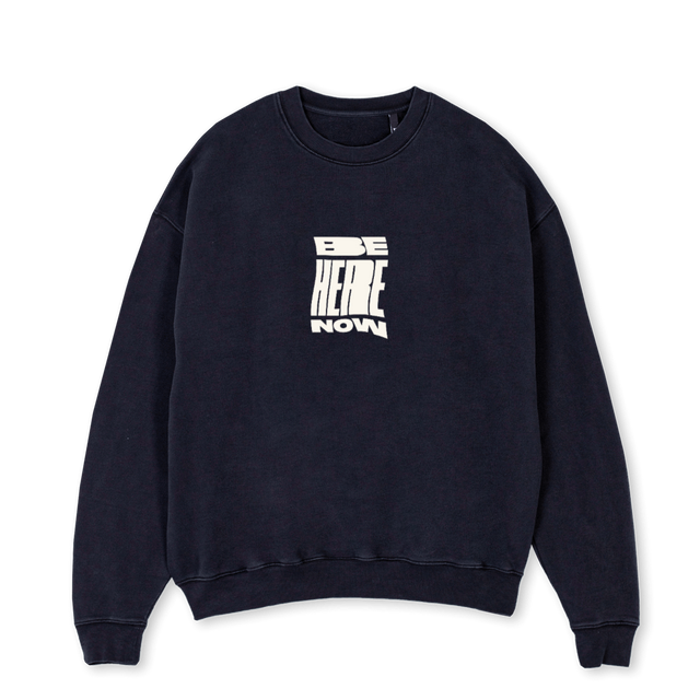 BHN SWEATER BIG Vintage Black Oversized Crewneck Sweater.