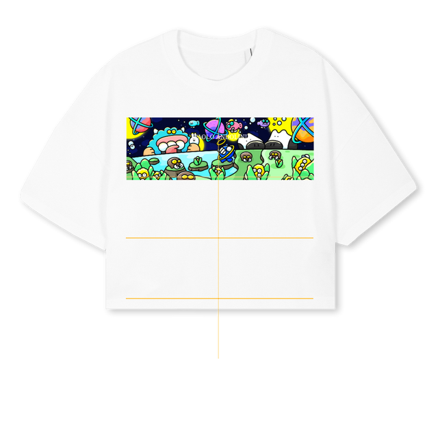 BIOME C White Cropped Oversized Tee.