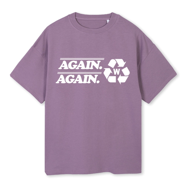 BEAT REPEAT Purple Oversized Tee.