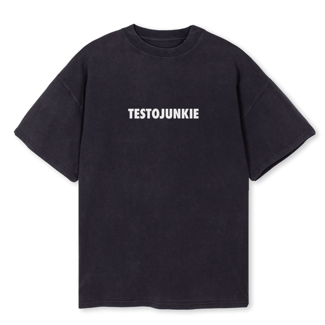 TESTOTEE Vintage Black Oversized Tee.