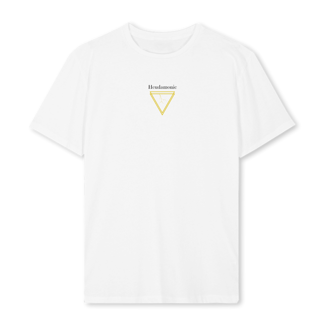 HEUDAMONIC White Regular Tee.