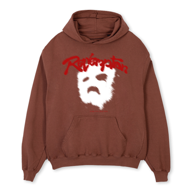 REDEMPTION BROWN Vintage Brown Oversized Hoodie.