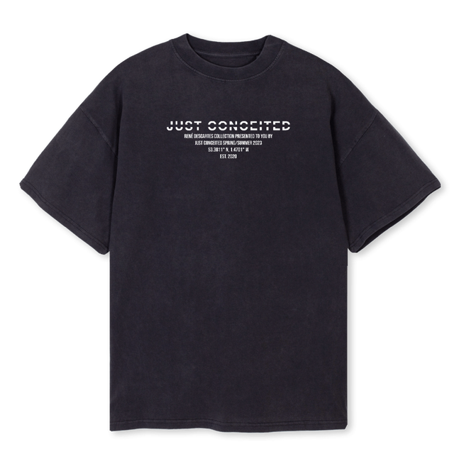 CNQR URWRLD JSTCNCTD Vintage Black Oversized Tee.