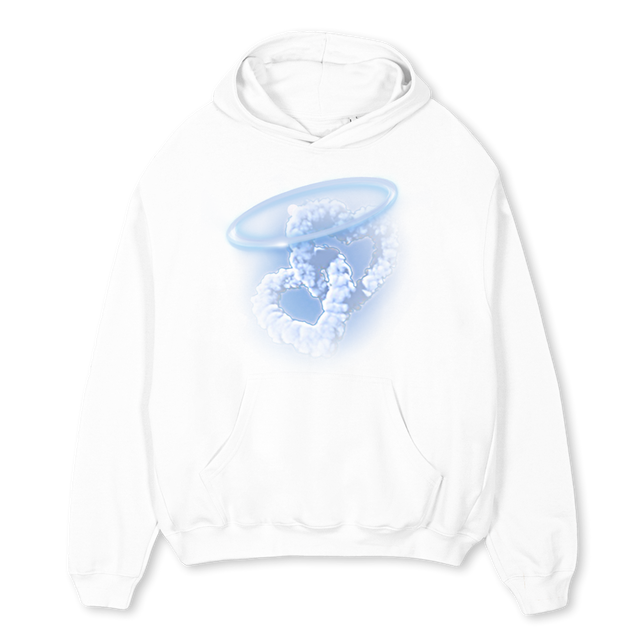 HEAVENSHALO White Oversized Hoodie.