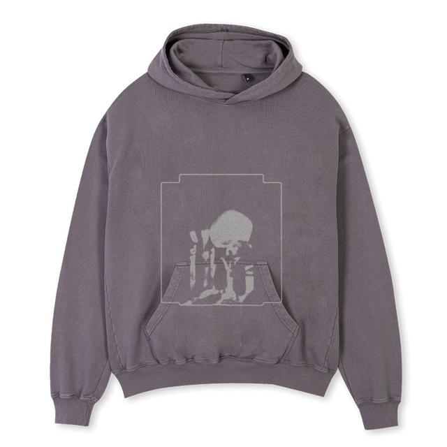 BFG CLOTH WALKER Pigment Grey Oversized Hoodie.