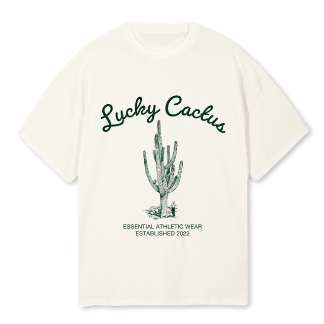 LC FRONT GRAPHIC CRM Cream Oversized Tee.