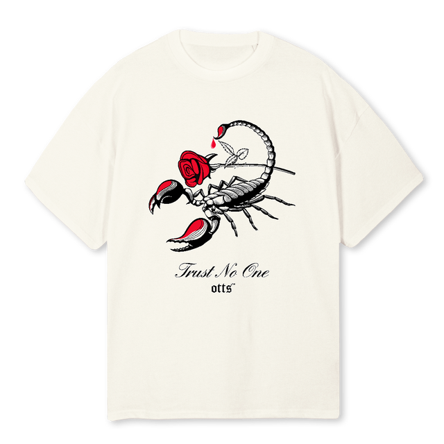 SCORPION BLANC CASSE Cream Oversized Tee.