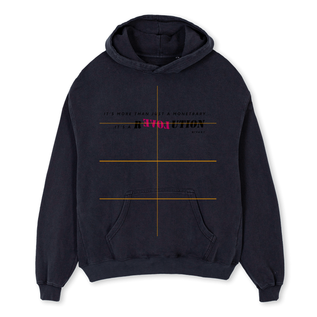 GENESIS REVOLUTION Vintage Black Oversized Hoodie.