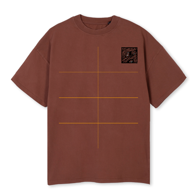 SKIN Vintage Brown Oversized Tee.