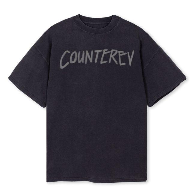 VINTAGE B Vintage Black Oversized Tee.