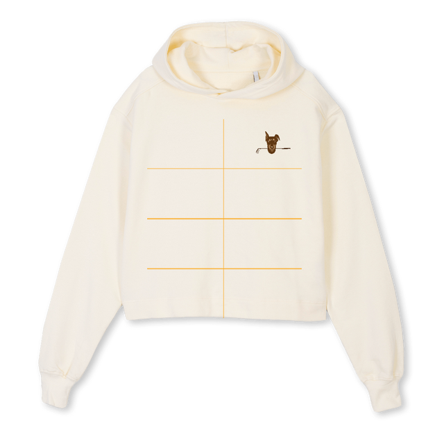 CROPCALLIE Cream Cropped Hoodie.