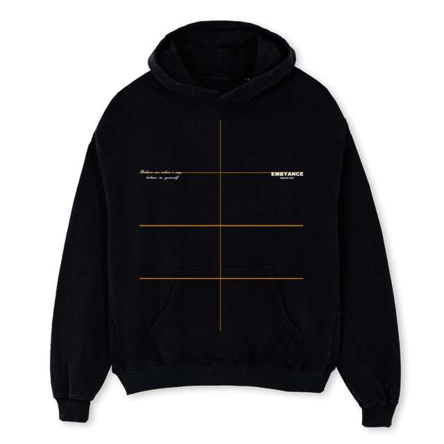 EMBYANCE SAMPLE Black Oversized Hoodie.