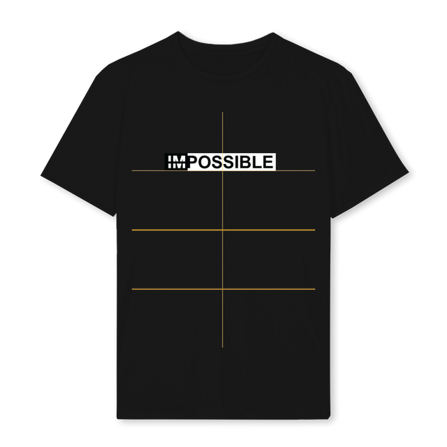 IMPOSSIBLE Black Regular Tee.