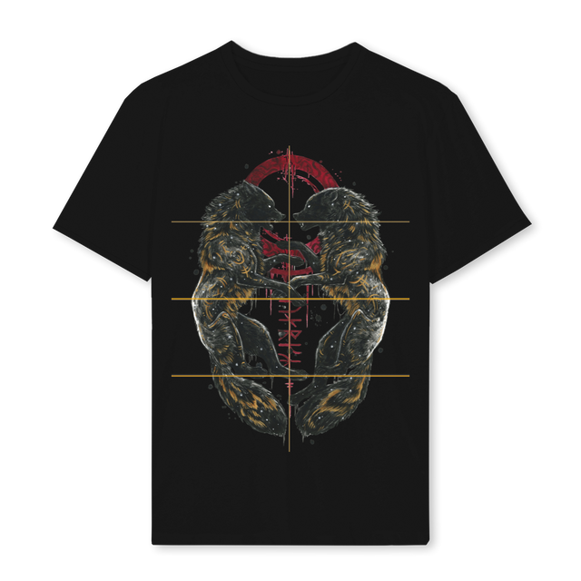 WOLVESTEE Black Regular Tee.