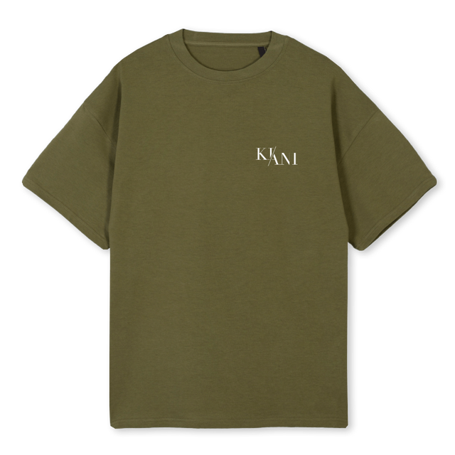 KIANI MEN TEE Kaki Oversized Tee.