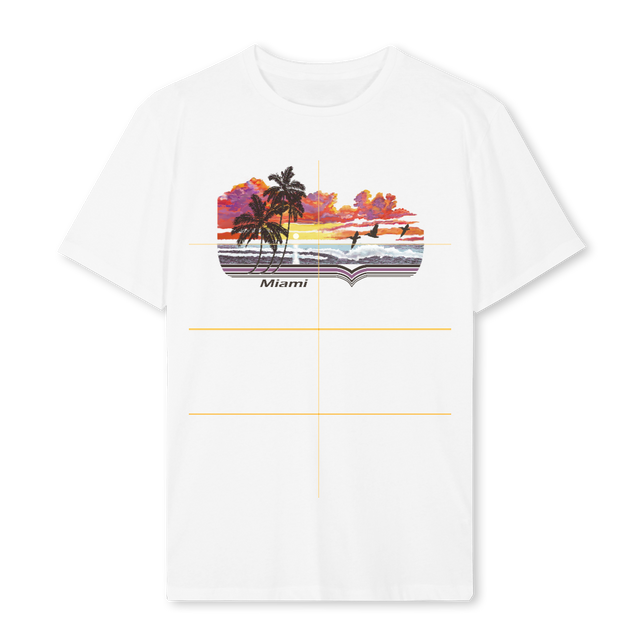 REGSUNSET White Regular Tee.