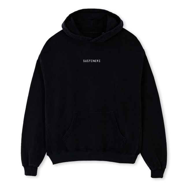 PROTOTYPE PRINT OSH Black Oversized Hoodie.