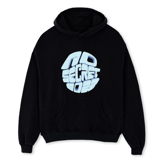 LOOD Black Oversized Hoodie.