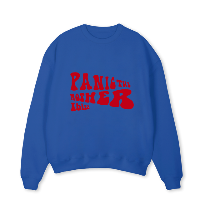 PTM IBIZA Cobalt Blue Oversized Crewneck Sweater.