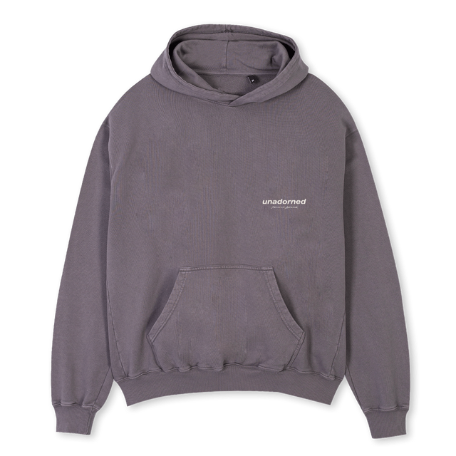 UNADORNED HOODIE Pigment Grey Oversized Hoodie.