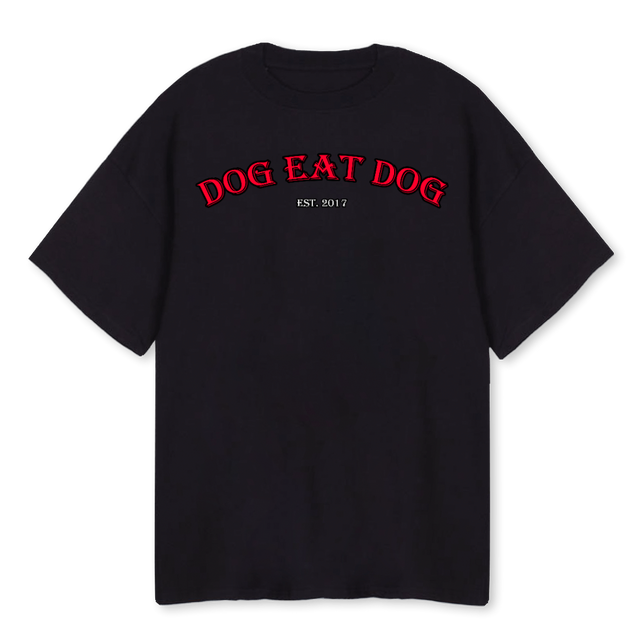 DOG EAT DOG Black Oversized Tee.