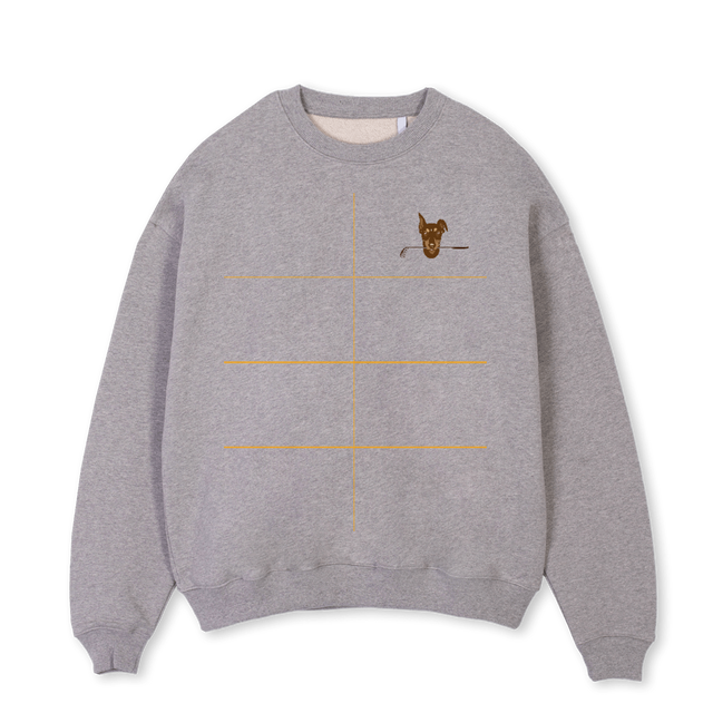 CLUBCALLIE Grey Marl Oversized Crewneck Sweater.