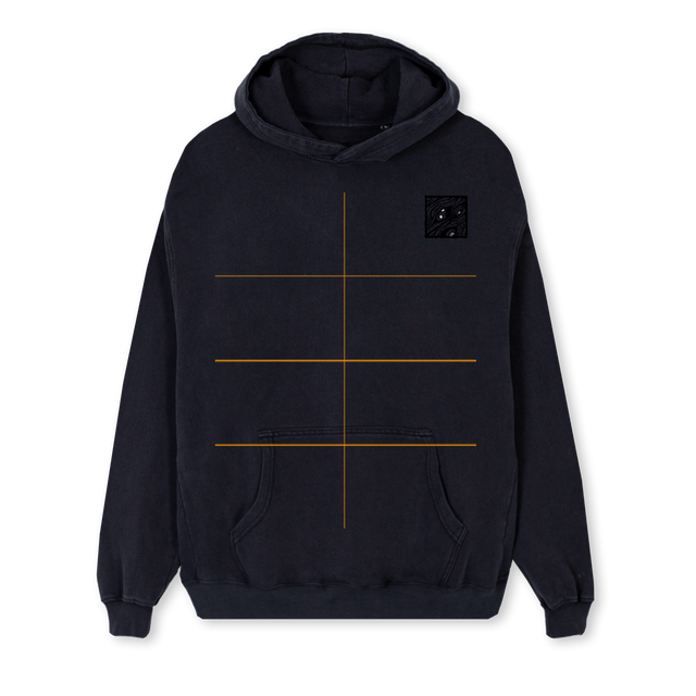 SKIN  Vintage Black Regular Hoodie.